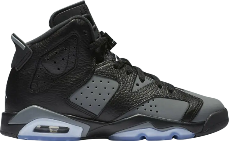 Кроссовки Air Jordan 6 Retro GS Black Cool Grey, черный 
Кроссовки Air Jordan 6 Retro GS Black Cool Grey, черный