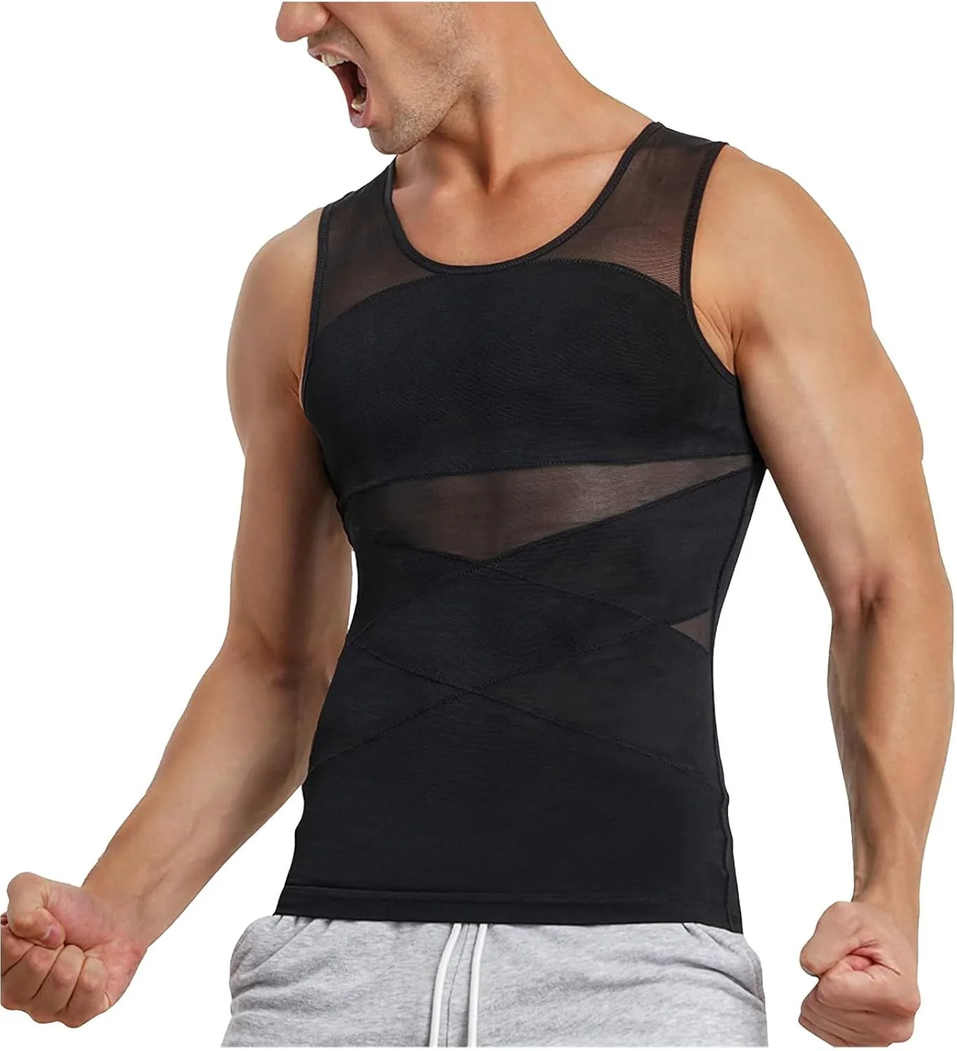 Мужская майка без рукавов с круглым вырезом, сетчатая, дышащая QUNPIU
Мужская майка без рукавов с круглым вырезом, сетчатая, дышащая QUNPIU