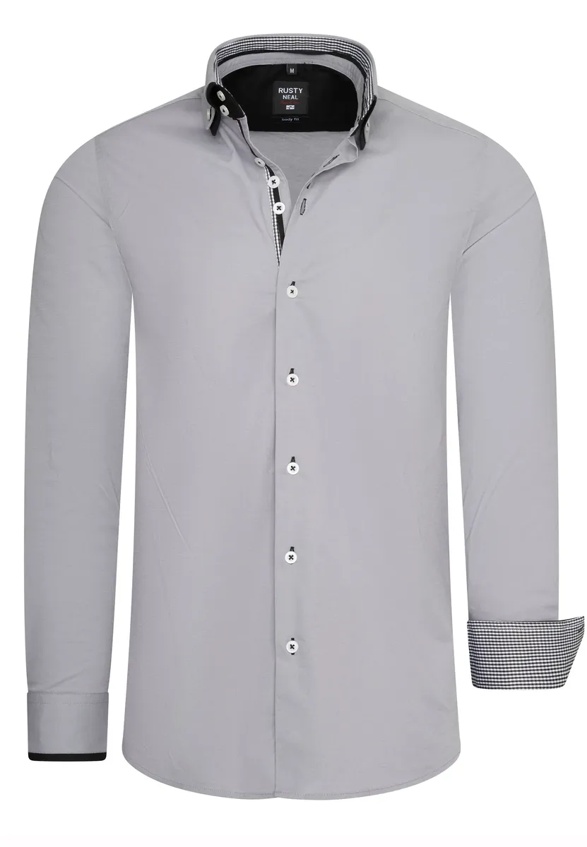 Рубашка Rusty Neal с длинными рукавами и замысловатым дизайном пуговиц, серый
Рубашка Rusty Neal с длинными рукавами и замысловатым дизайном пуговиц, серый