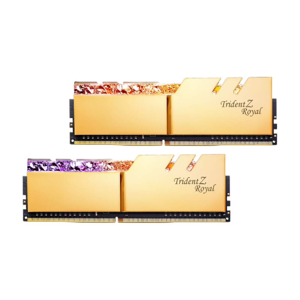 Оперативная память G.SKILL Trident Z Royal, 16 Гб DDR4 (2x8 Гб), 3600 МГц, CL18, F4-3600C18D-16GTRG, золотой
Оперативная память G.SKILL Trident Z Royal, 16 Гб DDR4 (2x8 Гб), 3600 МГц, CL18, F4-3600C18D-16GTRG, золотой
