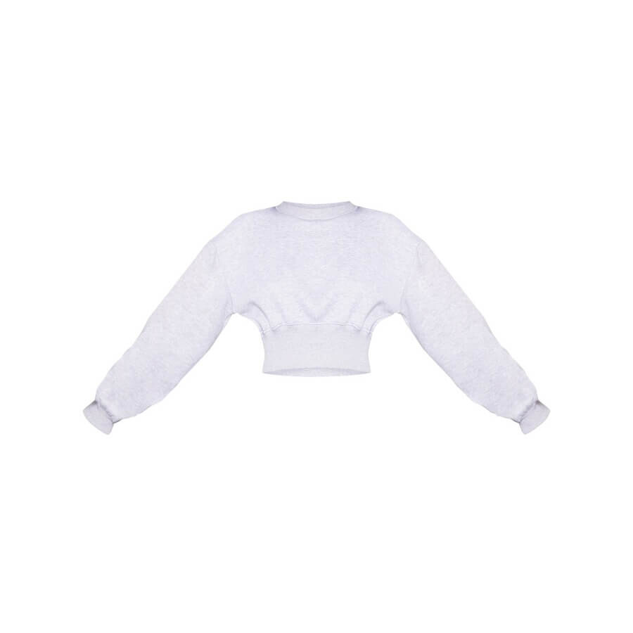 Свитшот PrettyLittleThing Cropped, светло-серый
Свитшот PrettyLittleThing Cropped, светло-серый