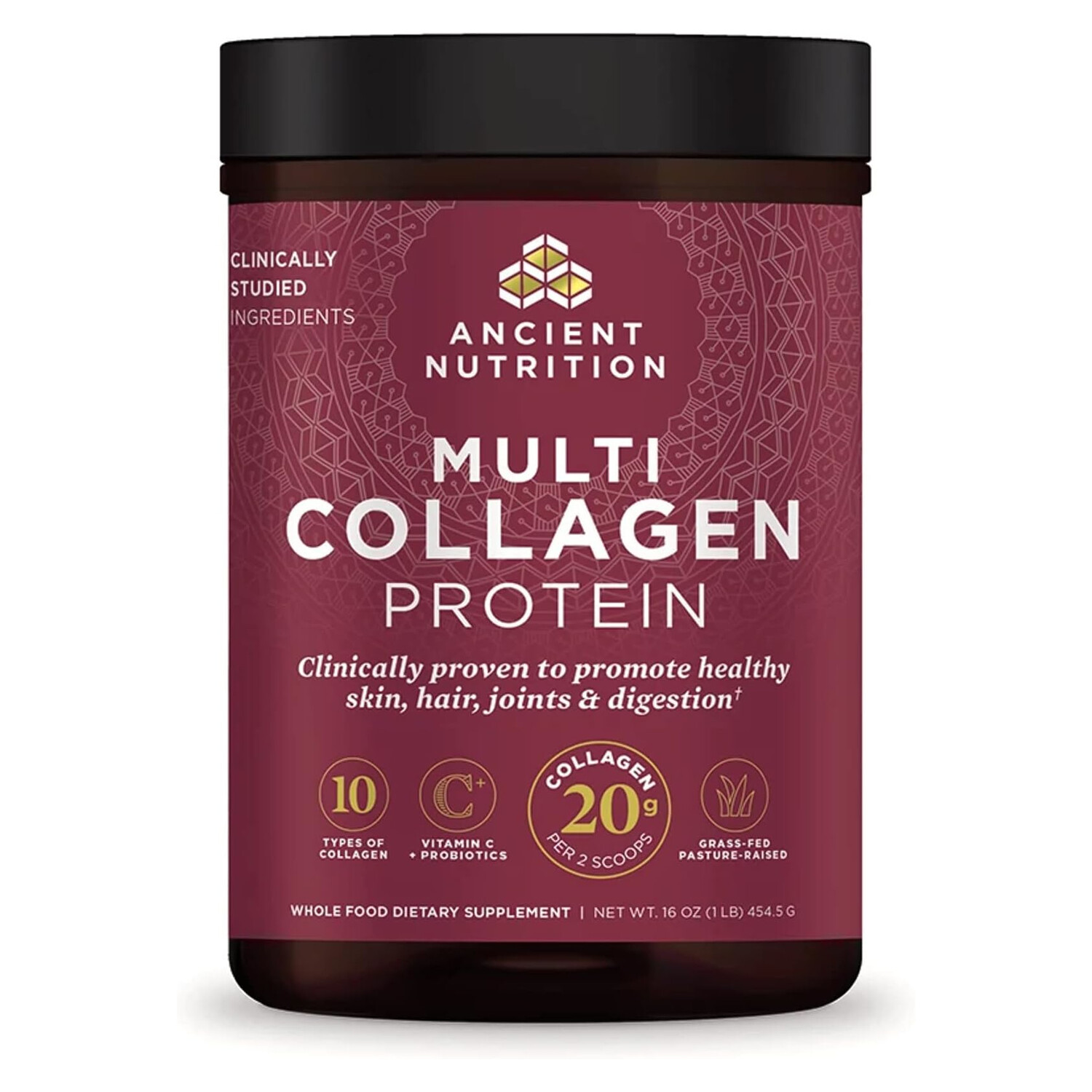 Коллаген Ancient Nutrition Multi Protein 10 Types Vitamin C + Probiotics Unflavored, 454,5 г
Коллаген Ancient Nutrition Multi Protein 10 Types Vitamin C + Probiotics Unflavored, 454,5 г