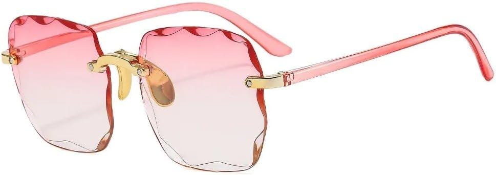 Женские солнцезащитные очки без оправы, модные очки с градиентными линзами, винтажные солнцезащитные очки с металлическими дужками, классические солнцезащитные очки GHVWYX, Pink
Женские солнцезащитные очки без оправы, модные очки с градиентными линзами, винтажные солнцезащитные очки с металлическими дужками, классические солнцезащитные очки GHVWYX, Pink