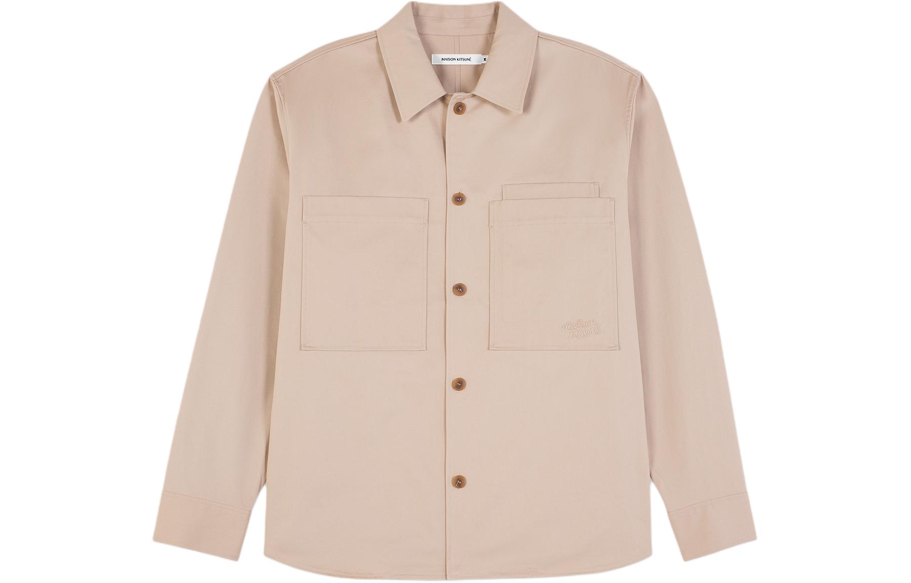Рубашка-оверсайт с вышитым логотипом maison kitsuné на пуговицах Maison Kitsune, светло-бежевый
Рубашка-оверсайт с вышитым логотипом maison kitsuné на пуговицах Maison Kitsune, светло-бежевый