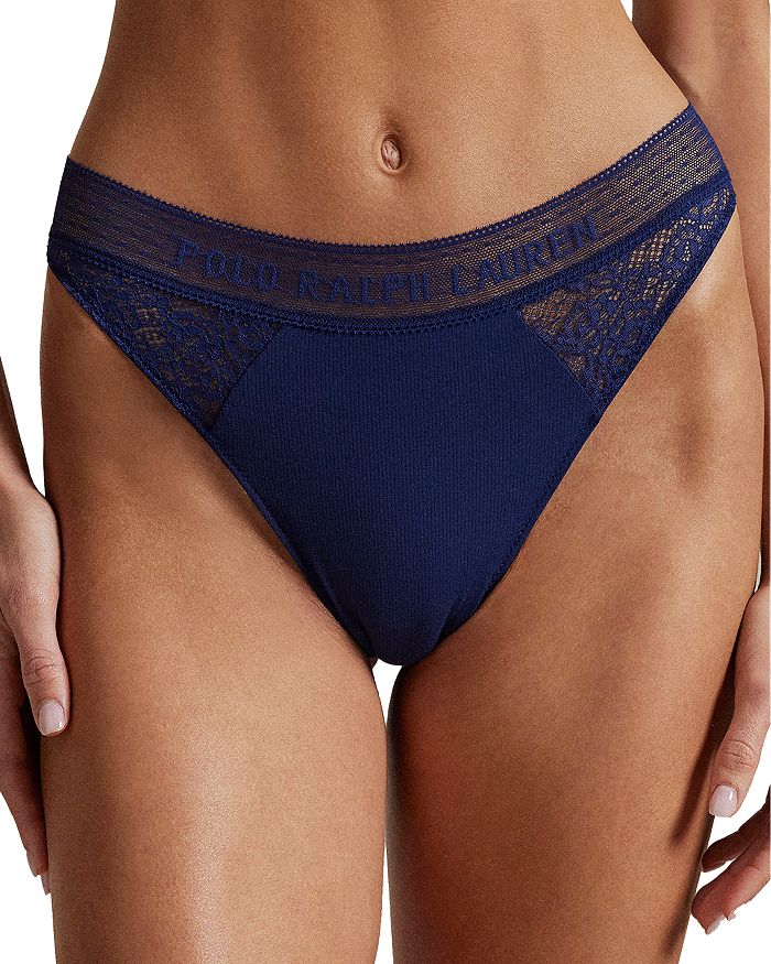 Логотипированные стринги Polo Ralph Lauren, синий 
Логотипированные стринги Polo Ralph Lauren, синий