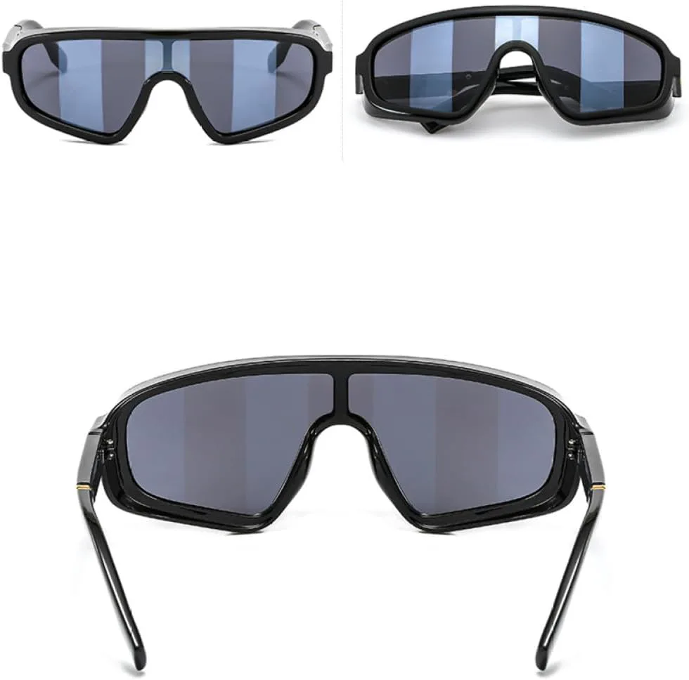 Модные солнцезащитные очки-щитки для женщин и мужчин, большие ветрозащитные солнцезащитные очки с одной крупной оправой, спортивные очки UV400 MTZJH, Green
Модные солнцезащитные очки-щитки для женщин и мужчин, большие ветрозащитные солнцезащитные очки с одной крупной оправой, спортивные очки UV400 MTZJH, Green