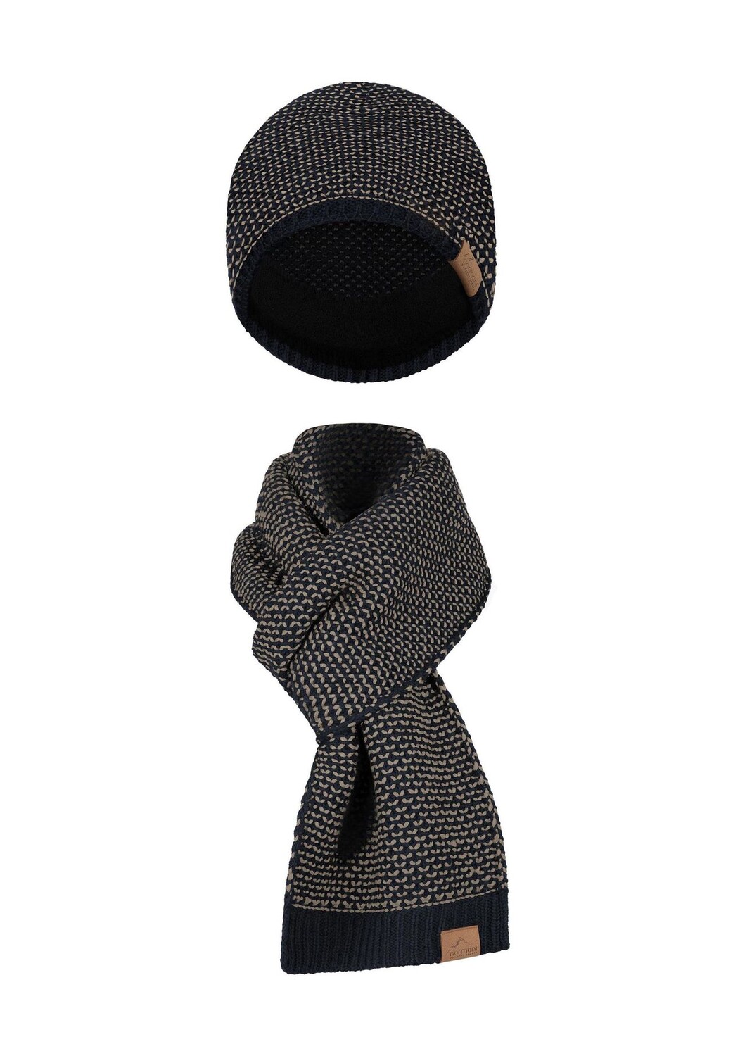 Зимняя шапка и шарф из мериносовой шерсти normani, цвет Navy Beige
Зимняя шапка и шарф из мериносовой шерсти normani, цвет Navy Beige
