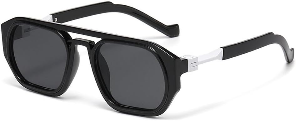 Ретро-солнцезащитные очки с многоугольными квадратными двойными перемычками для женщин, защита от УФ-излучения UV400, модные прозрачные градиентные линзы, трендовая оправа для мужчин SKFGNX, Black White Gray
Ретро-солнцезащитные очки с многоугольными квадратными двойными перемычками для женщин, защита от УФ-излучения UV400, модные прозрачные градиентные линзы, трендовая оправа для мужчин SKFGNX, Black White Gray