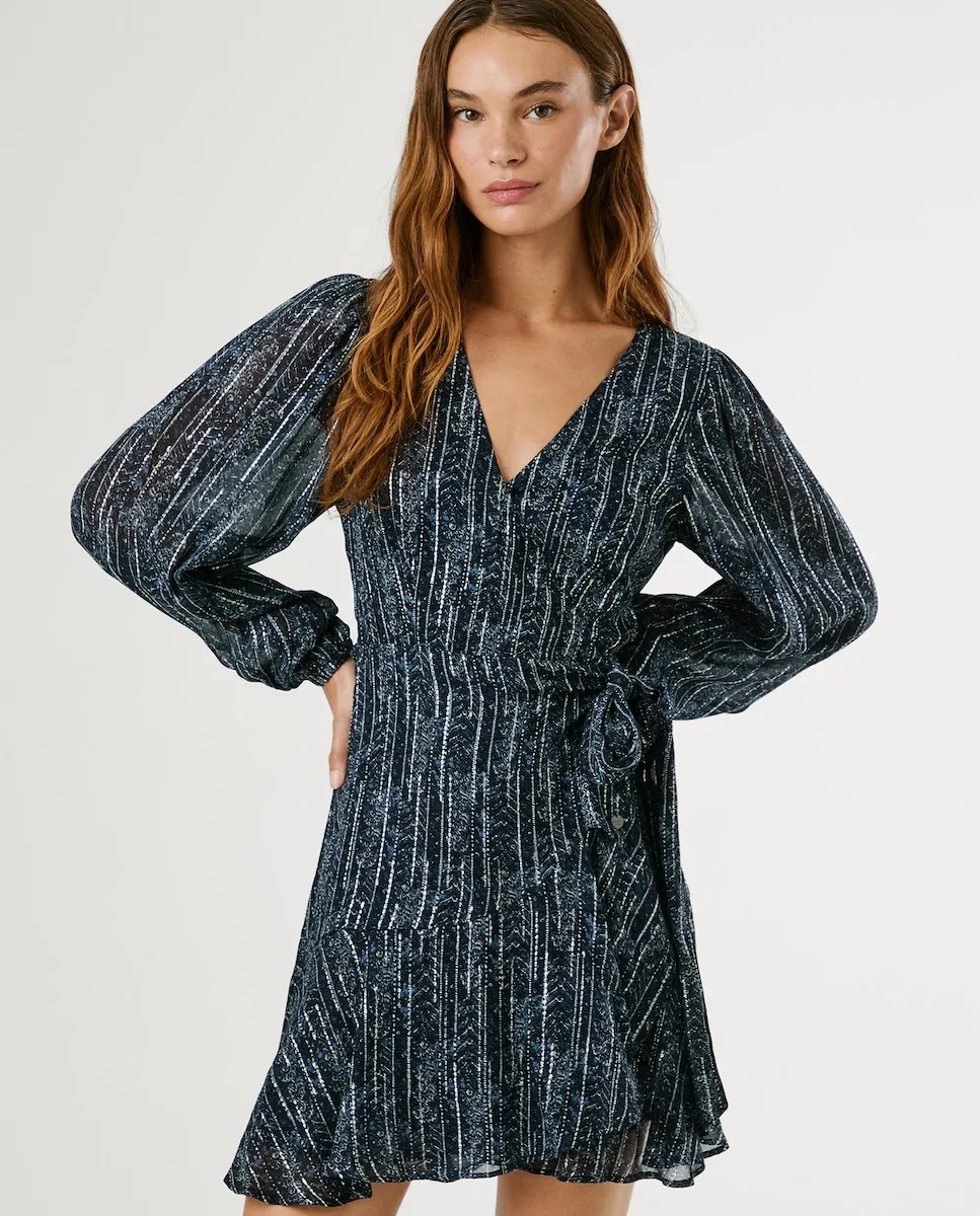 Короткое платье с V-образным вырезом и цветочным рисунком Pepe Jeans, синий
Короткое платье с V-образным вырезом и цветочным рисунком Pepe Jeans, синий