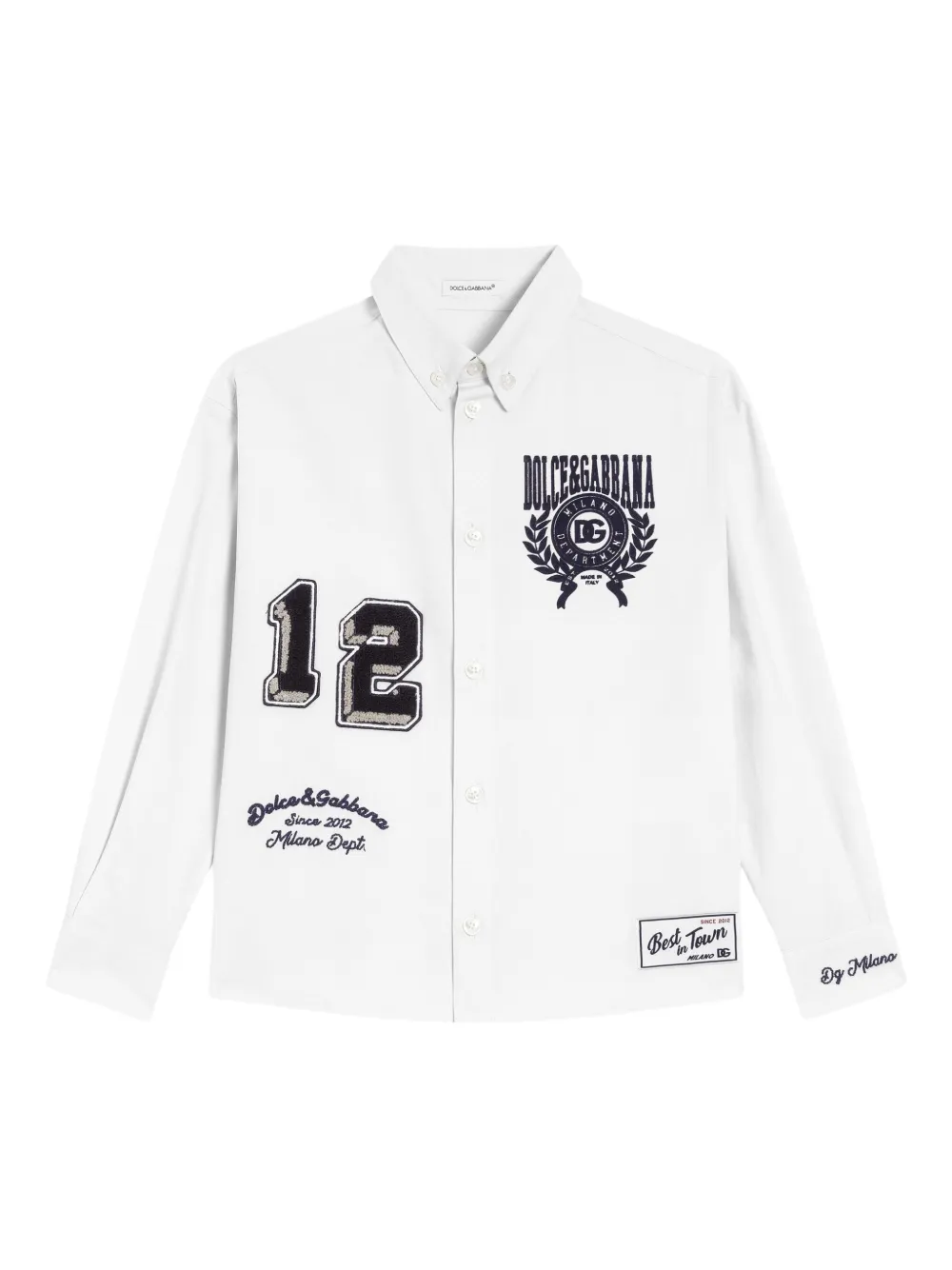 Рубашка с длинными рукавами и вышитым логотипом Dolce & Gabbana Kids, белый
Рубашка с длинными рукавами и вышитым логотипом Dolce & Gabbana Kids, белый