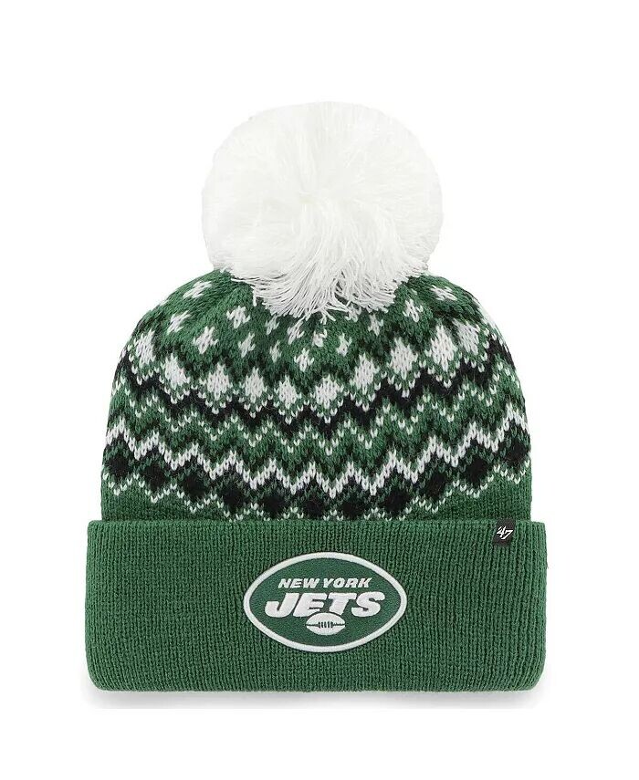 Женская зеленая вязаная шапка с манжетами и помпоном New York Jets Elsa '47 Brand, зеленый
Женская зеленая вязаная шапка с манжетами и помпоном New York Jets Elsa '47 Brand, зеленый