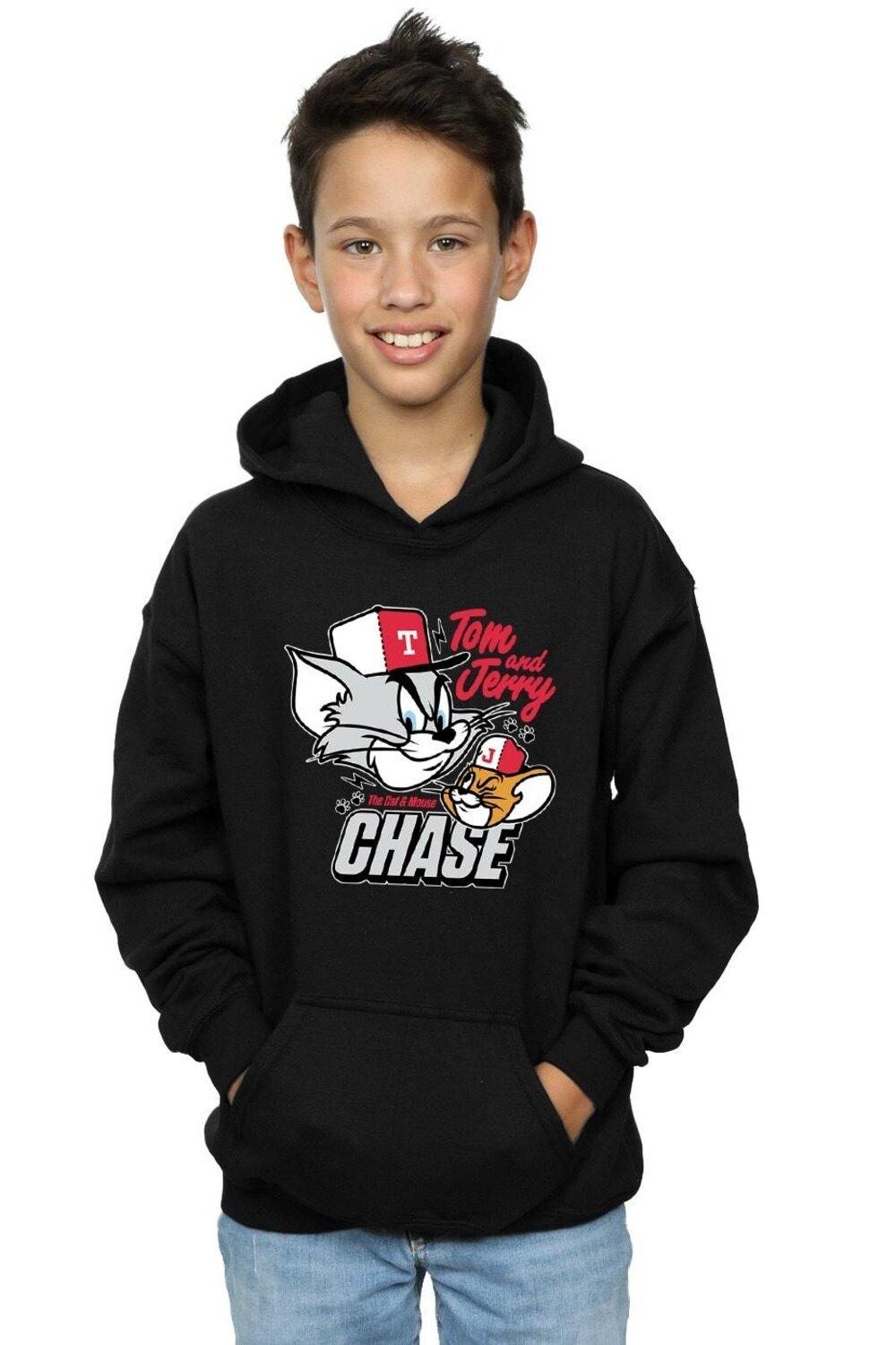 Толстовка с капюшоном в погоне за котами и мышами Tom & Jerry, черный
Толстовка с капюшоном в погоне за котами и мышами Tom & Jerry, черный