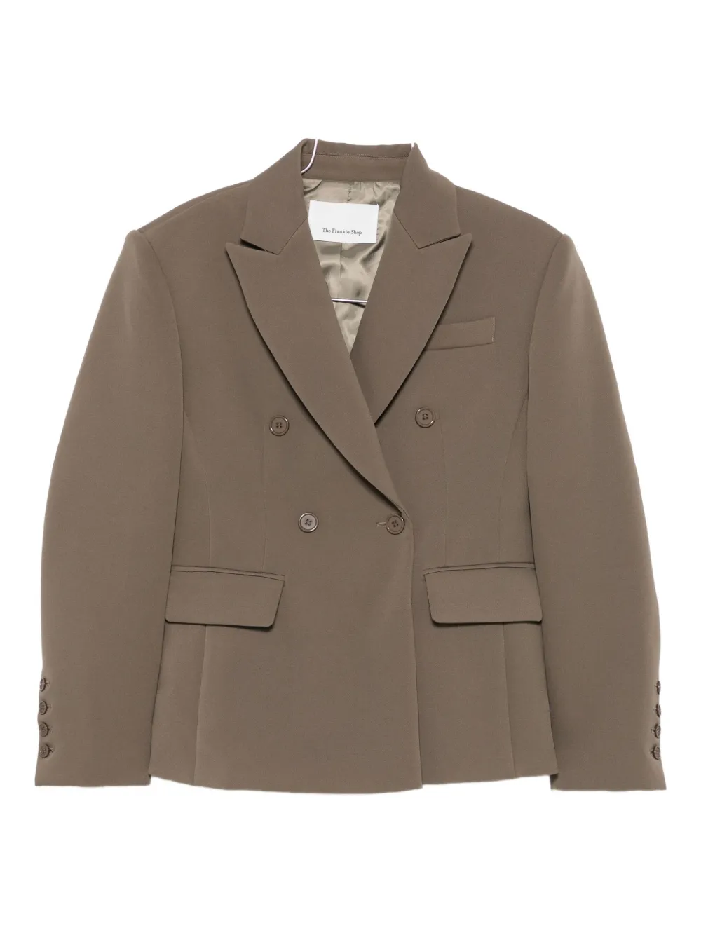 Двубортный пиджак с заостренными лацканами The Frankie Shop, зеленый
Двубортный пиджак с заостренными лацканами The Frankie Shop, зеленый