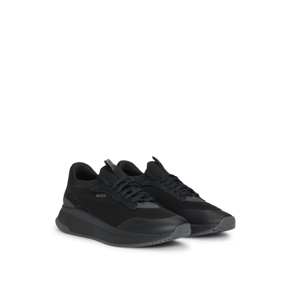 TTNM EVO кроссовки с вязаным верхом BOSS, черный 
TTNM EVO кроссовки с вязаным верхом BOSS, черный