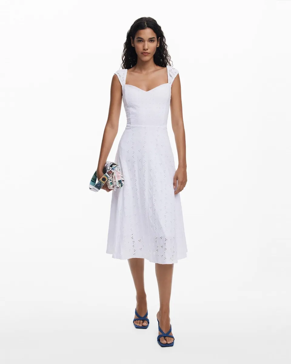 Вышитое миди-платье Desigual, белый
Вышитое миди-платье Desigual, белый