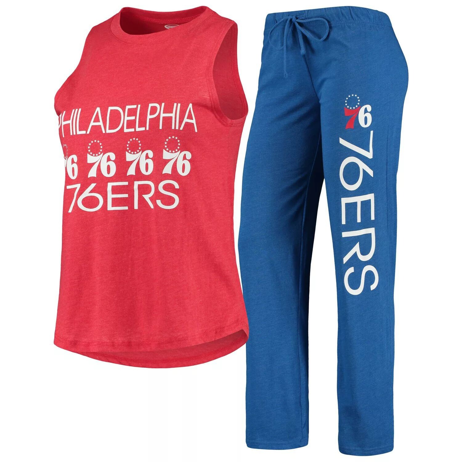 Женский комплект для сна на бретелях и брюках Concepts Sport Royal/Red Philadelphia 76ers
Женский комплект для сна на бретелях и брюках Concepts Sport Royal/Red Philadelphia 76ers