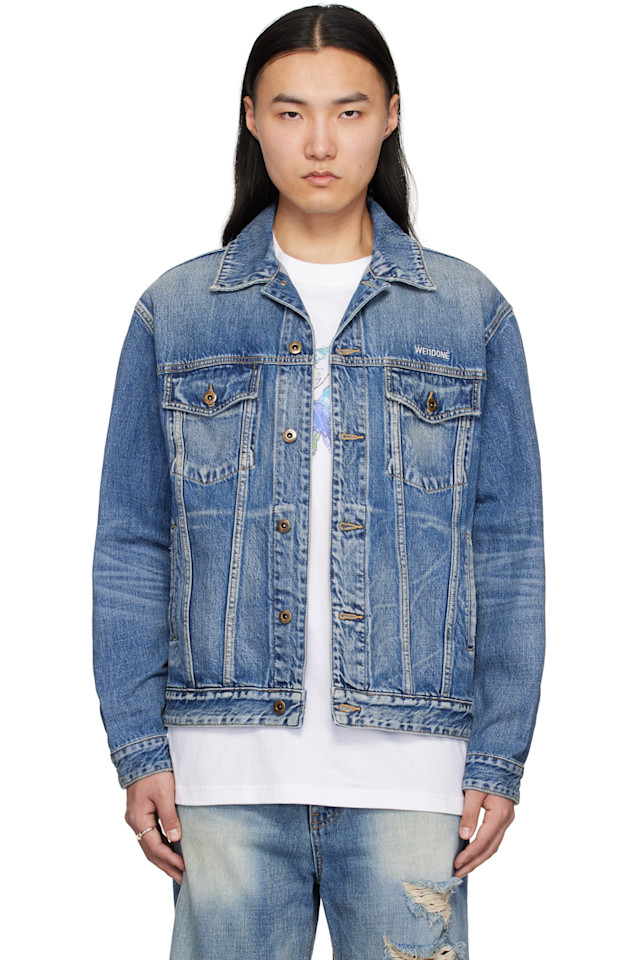 Выстиранная джинсовая куртка We11Done, синий
Выстиранная джинсовая куртка We11Done, синий