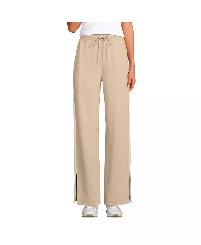 Женские спортивные трикотажные брюки свободного кроя с высокой посадкой и полосками по бокам Lands' End, белый
Женские спортивные трикотажные брюки свободного кроя с высокой посадкой и полосками по бокам Lands' End, белый