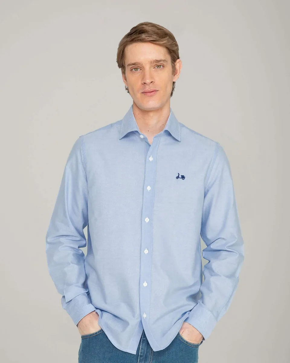 Рубашка мужская прямого кроя однотонная Scotta 1985, светло-голубой
Рубашка мужская прямого кроя однотонная Scotta 1985, светло-голубой