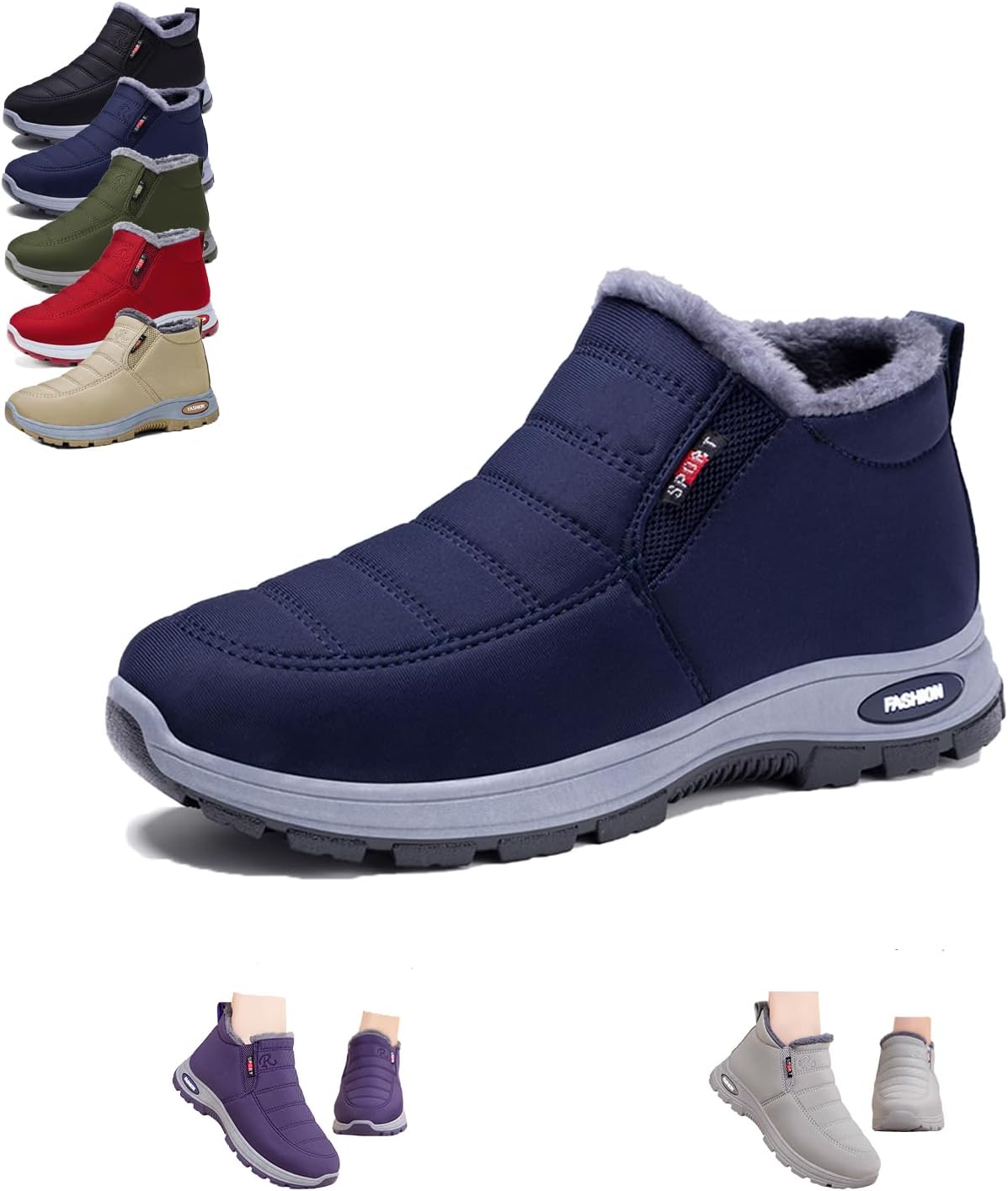 Мужские и женские зимние ботинки с флисовой подкладкой - теплые зимние ботильоны на каждый день, легкие с пушистой подкладкой и поддержкой свода стопы, водонепроницаемые для прогулок на открытом воздухе Generic, темно-синий
Мужские и женские зимние ботинки с флисовой подкладкой - теплые зимние ботильоны на каждый день, легкие с пушистой подкладкой и поддержкой свода стопы, водонепроницаемые для прогулок на открытом воздухе Generic, темно-синий