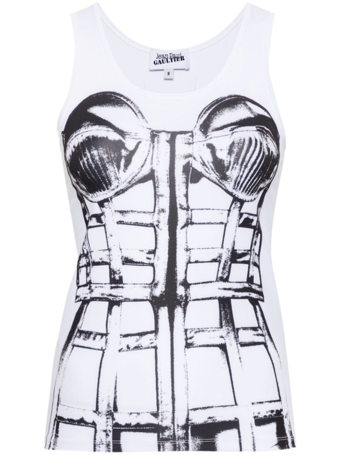 Jean Paul Gaultier топ с эффектом тромплей, белый
Jean Paul Gaultier топ с эффектом тромплей, белый