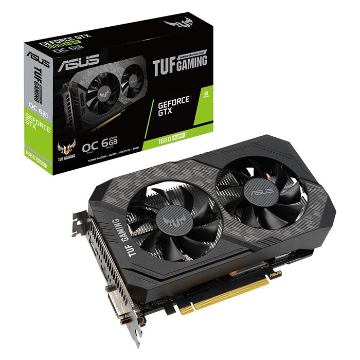Видеокарта Asus TUF Gaming GeForce GTX 1660 Super OC Edition, 6GB
Видеокарта Asus TUF Gaming GeForce GTX 1660 Super OC Edition, 6GB