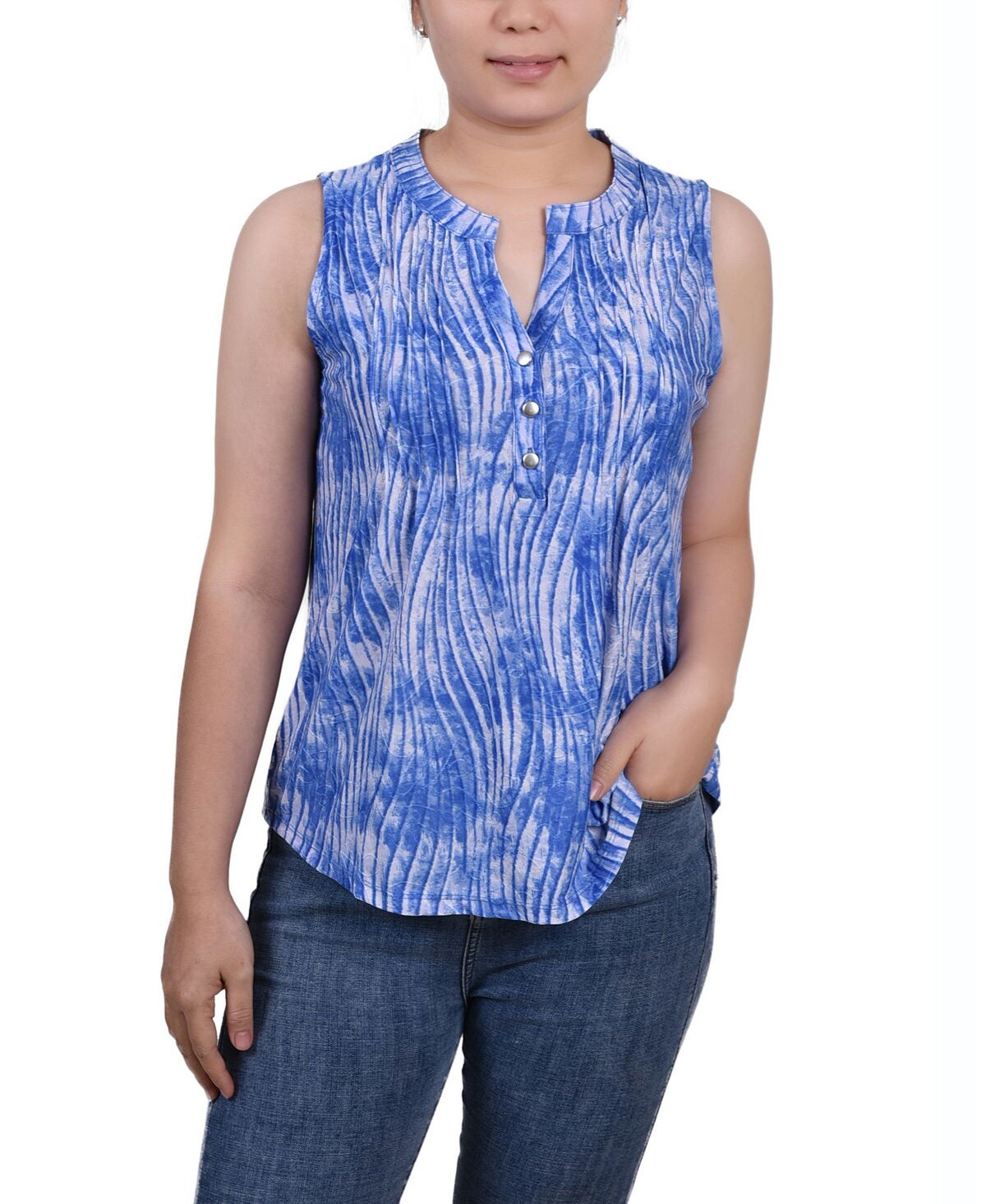 Жаккардовый топ petite без рукавов с y-образным вырезом NY Collection, мульти
Жаккардовый топ petite без рукавов с y-образным вырезом NY Collection, мульти