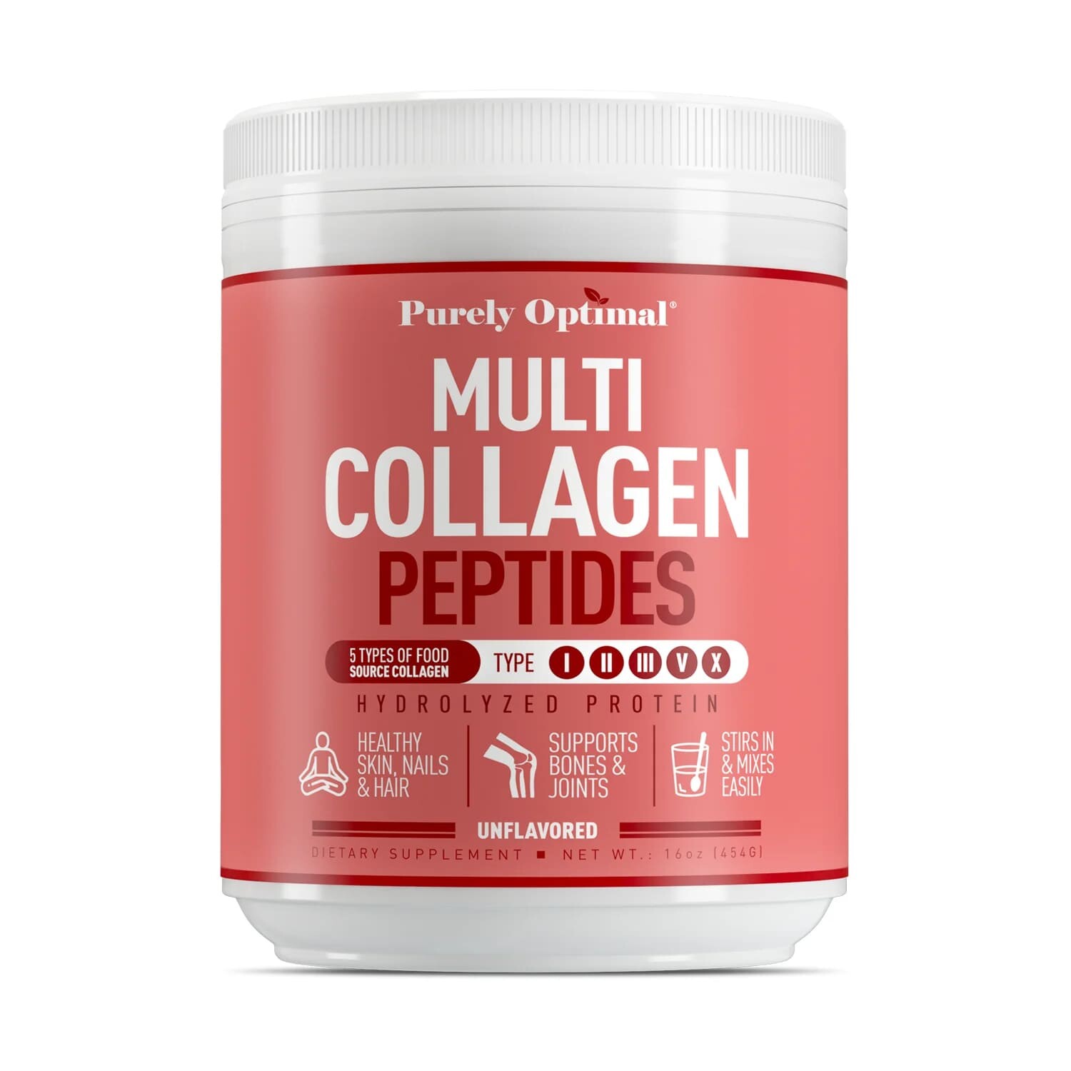 Коллаген Purely Optimal Multi Peptides Hydrolyzed Type I, II, III, V, X, 454 г
Коллаген Purely Optimal Multi Peptides Hydrolyzed Type I, II, III, V, X, 454 г