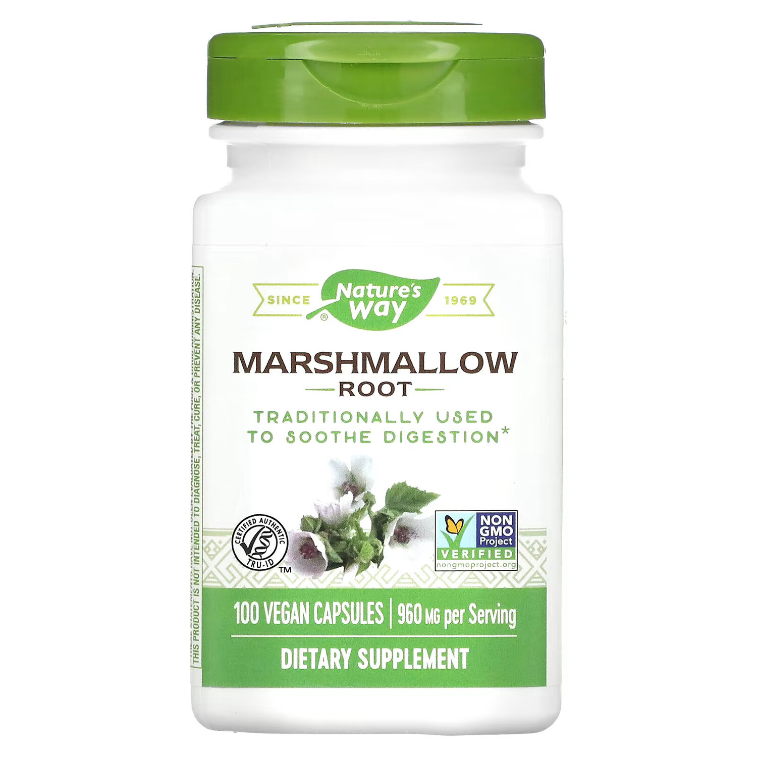 Nature's Way корень алтея 480 мг, 100 веганских капсул
Nature's Way корень алтея 480 мг, 100 веганских капсул