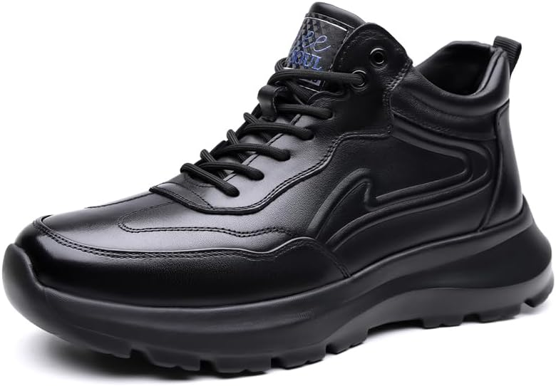 Мужские кожаные кроссовки на шнуровке, удобные, с нескользящей подошвой, платформой, модные, для работы и офиса, оксфорды, повседневная обувь для прогулок Lhyxu, черный
Мужские кожаные кроссовки на шнуровке, удобные, с нескользящей подошвой, платформой, модные, для работы и офиса, оксфорды, повседневная обувь для прогулок Lhyxu, черный