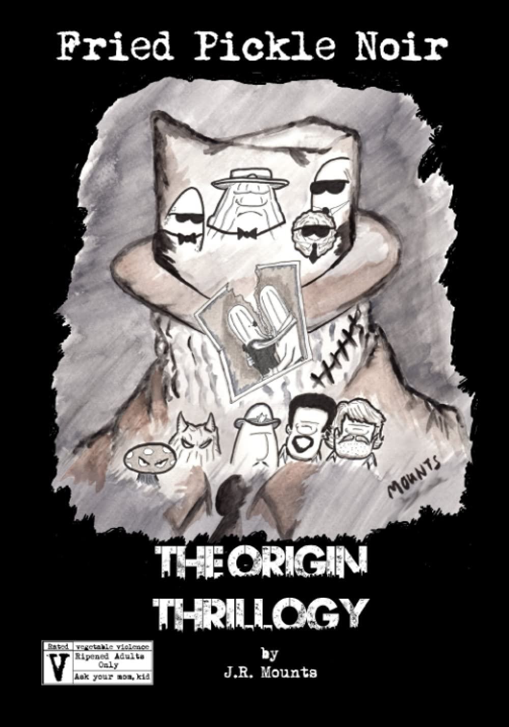 Fried Pickle Noir: The Origin Thrillogy (b/w) (Independently published)
Fried Pickle Noir: The Origin Thrillogy (b/w) (Independently published)