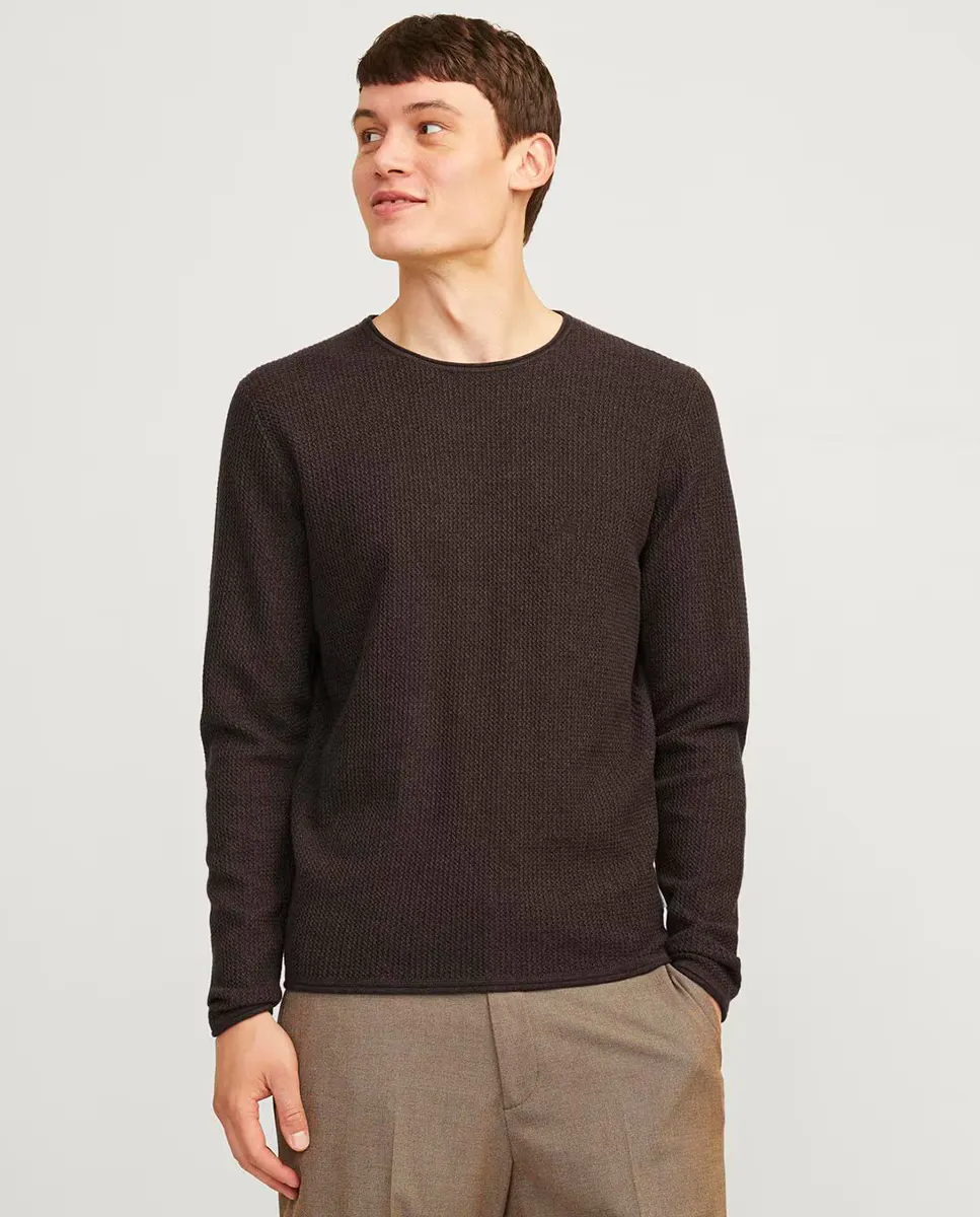 Мужской вязаный свитер с длинным рукавом и круглым вырезом Jack & Jones, коричневый
Мужской вязаный свитер с длинным рукавом и круглым вырезом Jack & Jones, коричневый