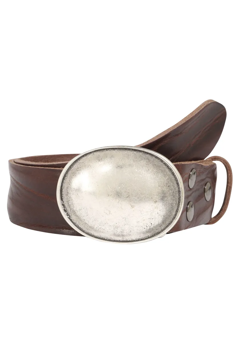 Кожаный ремень LIFEBURG by showroom 019° со сменной застежкой "Oval Curved Silver" Rettungsring By Showroom 019°, коричневый 
Кожаный ремень LIFEBURG by showroom 019° со сменной застежкой "Oval Curved Silver" Rettungsring By Showroom 019°, коричневый