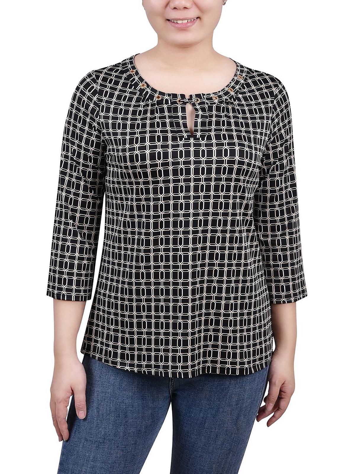 Женская блузка Petites с люверсами и отделкой NY Collection, цвет black/gold harlie
Женская блузка Petites с люверсами и отделкой NY Collection, цвет black/gold harlie