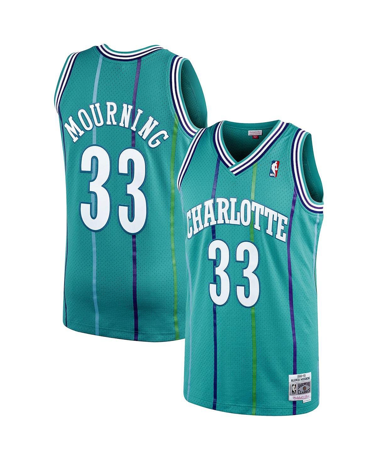 Мужская футболка alonzo mourning teal charlotte hornets 1992-93 hardwood classics swingman player jersey Mitchell & Ness, бирюзовый
Мужская футболка alonzo mourning teal charlotte hornets 1992-93 hardwood classics swingman player jersey Mitchell & Ness, бирюзовый