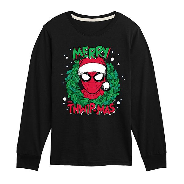Футболка с длинным рукавом Spider-Man Merry Thwip-mas для мальчиков 8-20 Marvel, Black
Футболка с длинным рукавом Spider-Man Merry Thwip-mas для мальчиков 8-20 Marvel, Black