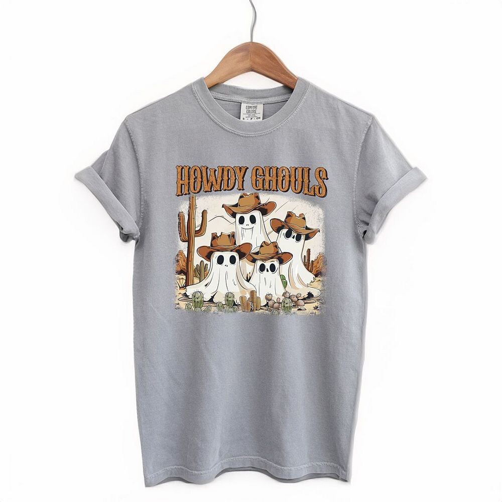 Футболки Howdy Ghouls Desert, окрашенные в одежду Simply Sage Market, серый 
Футболки Howdy Ghouls Desert, окрашенные в одежду Simply Sage Market, серый