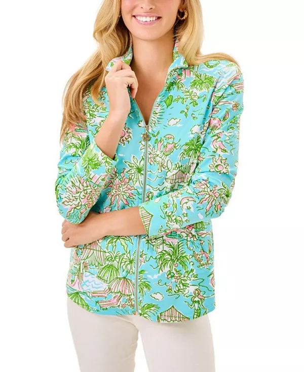 Топ Leona с защитой от солнца UPF 50+ на молнии Lilly Pulitzer, синий
Топ Leona с защитой от солнца UPF 50+ на молнии Lilly Pulitzer, синий