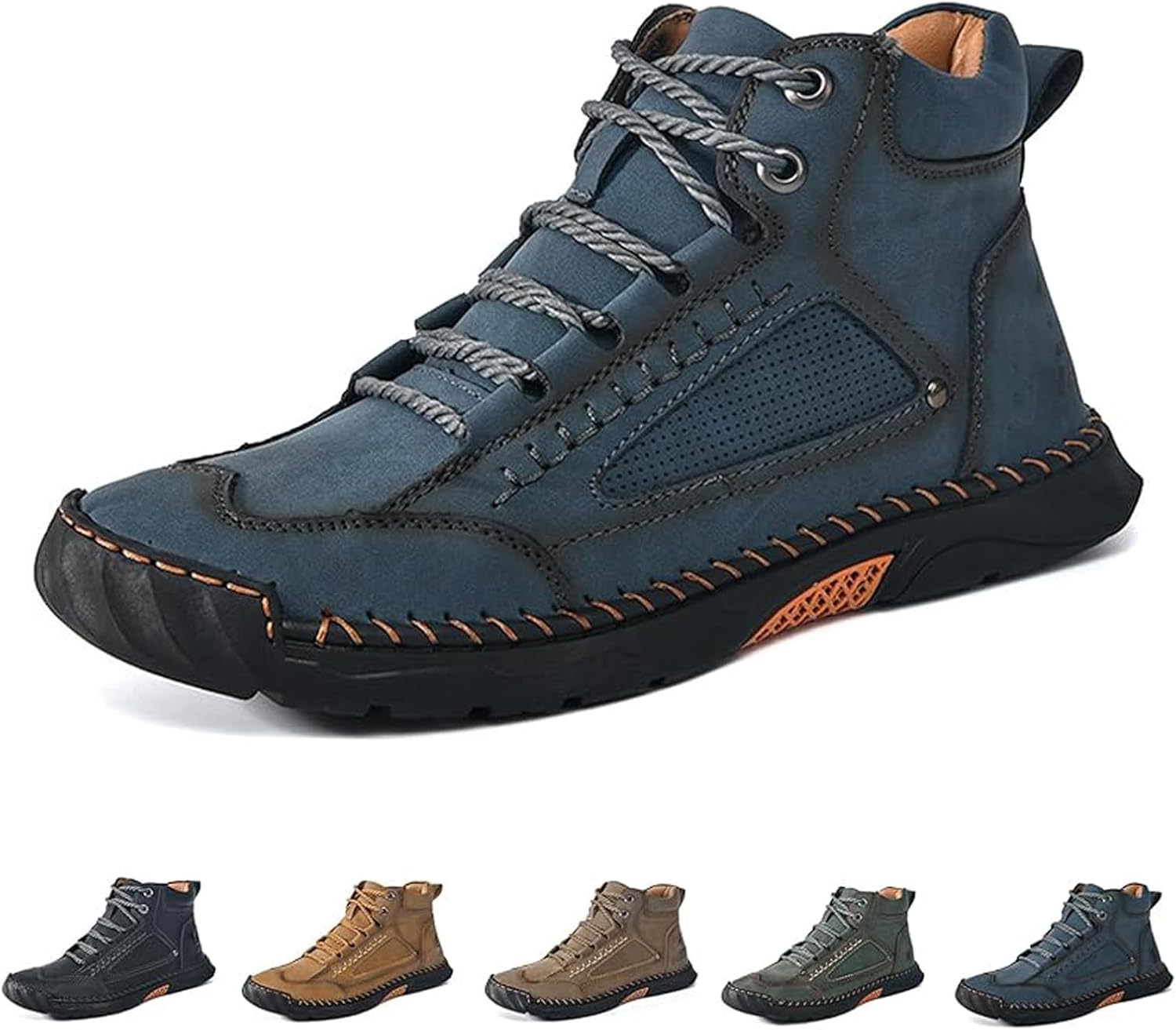 Мужские удобные кожаные ботинки ручной работы - водонепроницаемые, с поддержкой свода стопы и снижением давления Generic, синий
Мужские удобные кожаные ботинки ручной работы - водонепроницаемые, с поддержкой свода стопы и снижением давления Generic, синий