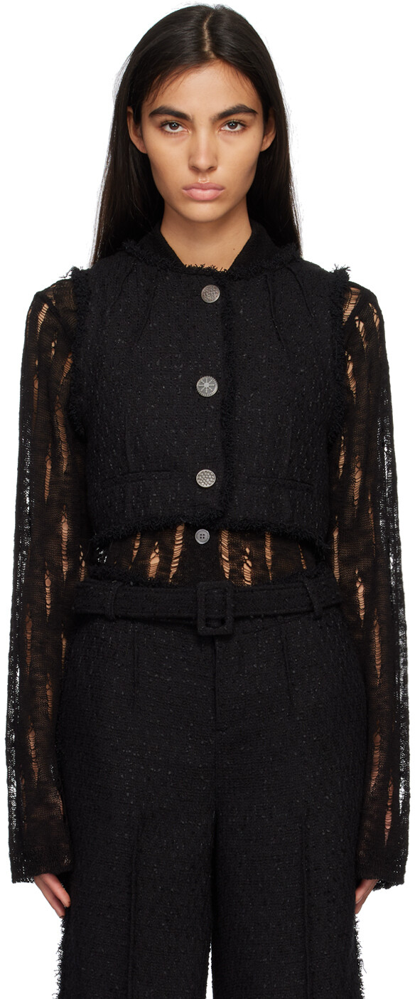 Черный укороченный жилет lesugiatelier
Черный укороченный жилет lesugiatelier