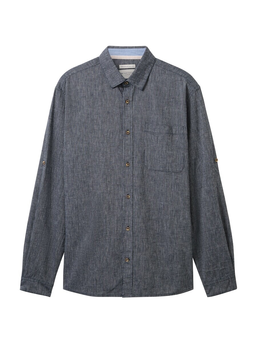 Комфортная рубашка Tom Tailor, темно-синий 
Комфортная рубашка Tom Tailor, темно-синий