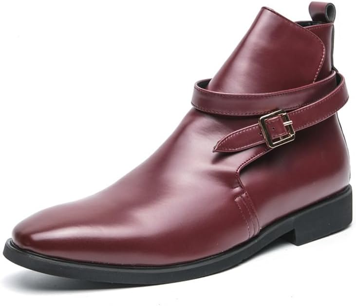 Мужские кожаные ботинки с острым носком, ремешками и пряжкой, массивным каблуком, для торжественных случаев, осенняя мода, удобные, без застежки, в стиле мотоциклетных ботинок, деловой повседневный стиль, высокие формальные туфли Rynkoma, красны...
Мужские кожаные ботинки с острым носком, ремешками и пряжкой, массивным каблуком, для торжественных случаев, осенняя мода, удобные, без застежки, в стиле мотоциклетных ботинок, деловой повседневный стиль, высокие формальные туфли Rynkoma, красны...