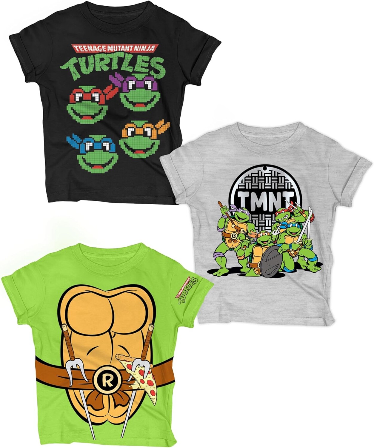 Набор детских футболок Nickelodeon Teenage Mutant Ninja Turtles, 3 предмета, зеленый вереск/серый/черный
Набор детских футболок Nickelodeon Teenage Mutant Ninja Turtles, 3 предмета, зеленый вереск/серый/черный