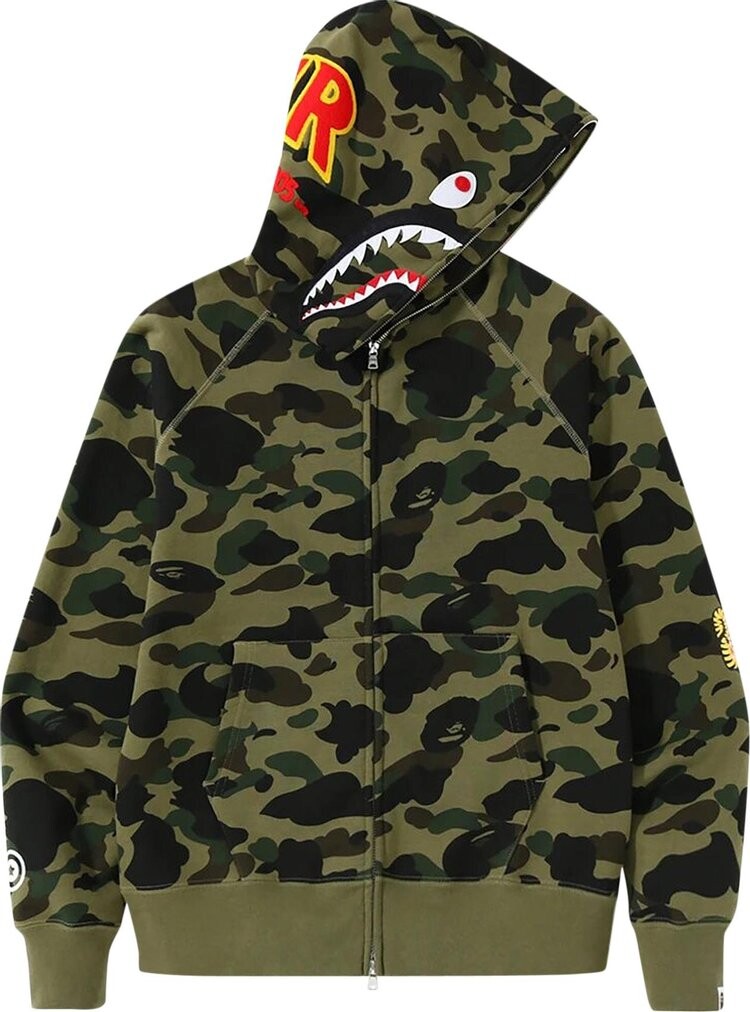 Худи BAPE 1st Camo Shark Full Zip Hoodie (FW18) 'Green', зеленый
Худи BAPE 1st Camo Shark Full Zip Hoodie (FW18) 'Green', зеленый