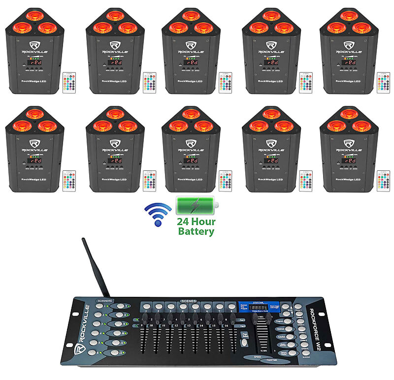 Светодиод Rockville RockWedge LED Par Lights с питанием от батареи
Светодиод Rockville RockWedge LED Par Lights с питанием от батареи