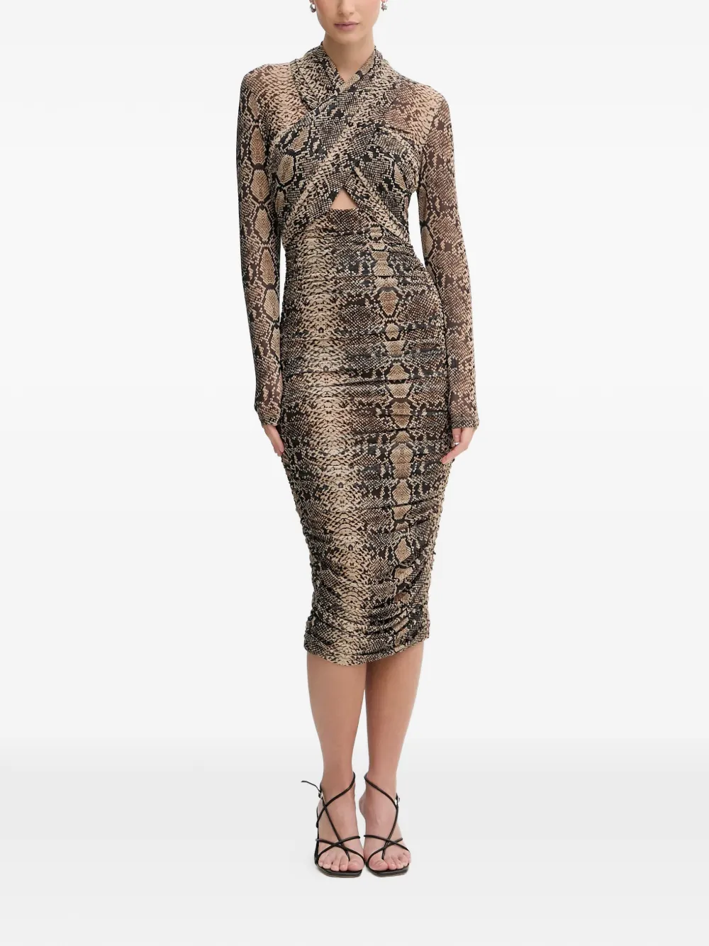 Миди-платье с вырезами и принтом Bardot, бежевый
Миди-платье с вырезами и принтом Bardot, бежевый