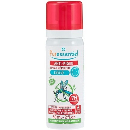 Спрей от укусов насекомых для детей, 60 мл, Puressentiel 
Спрей от укусов насекомых для детей, 60 мл, Puressentiel