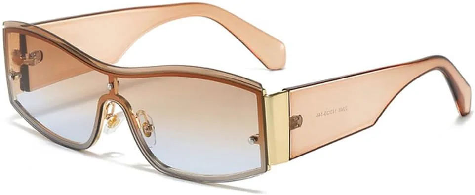 Роскошные цельные солнцезащитные очки для мужчин и женщин, модные солнцезащитные очки без оправы, женские очки с защитой от УФ-излучения UV400 generic, Gold-brownblue
Роскошные цельные солнцезащитные очки для мужчин и женщин, модные солнцезащитные очки без оправы, женские очки с защитой от УФ-излучения UV400 generic, Gold-brownblue