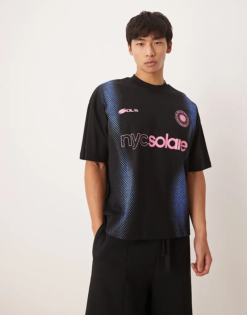 Футболка свободного кроя ASOS DESIGN со спортивным принтом черного цвета
Футболка свободного кроя ASOS DESIGN со спортивным принтом черного цвета