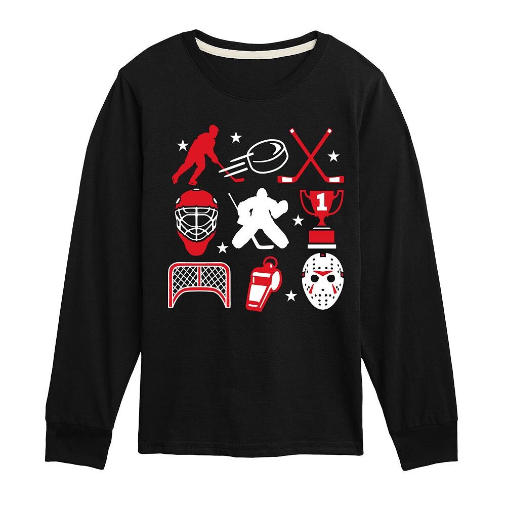 Футболка с длинными рукавами и рисунком Hockey Icons для мальчиков 8–20 лет Licensed Character, черный
Футболка с длинными рукавами и рисунком Hockey Icons для мальчиков 8–20 лет Licensed Character, черный